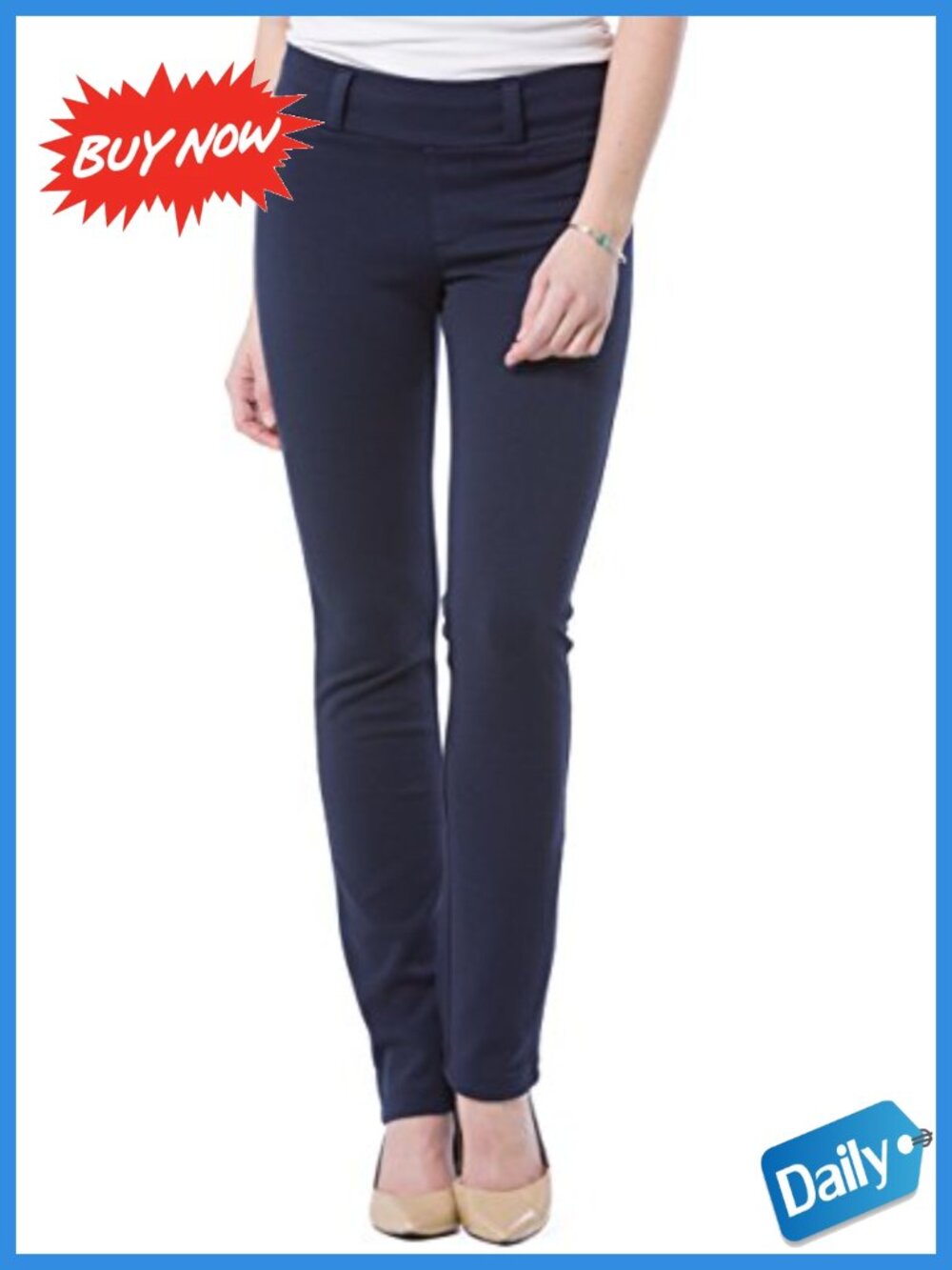 Ponte Stretch Pull On Dress Pants Slim Straight Leg Work Pant Tall
